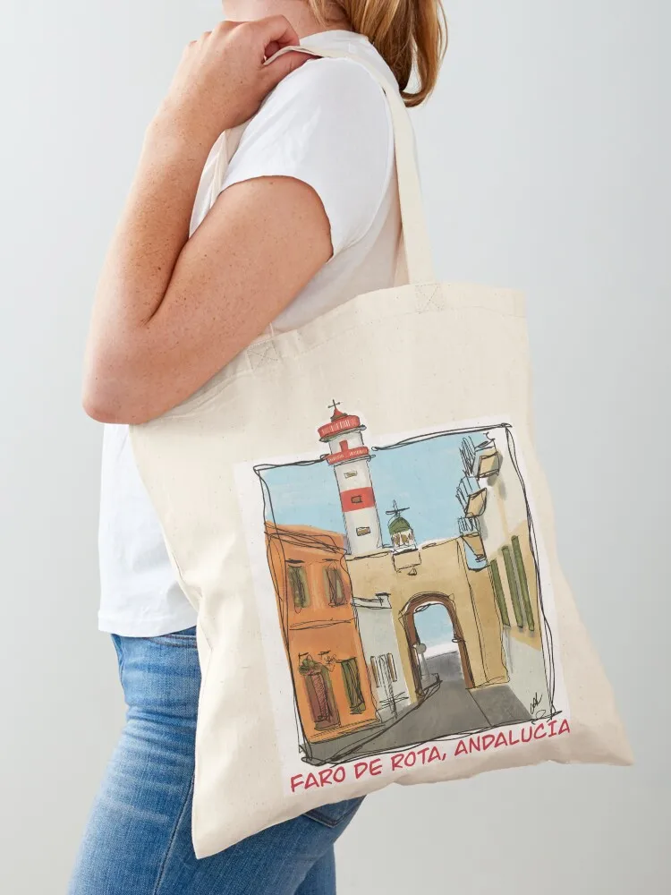 

Lighthouse of Rota, Cadiz, Spain Tote Bag Candy bags Women's beach bags shopper bag women canvas sac pour femme