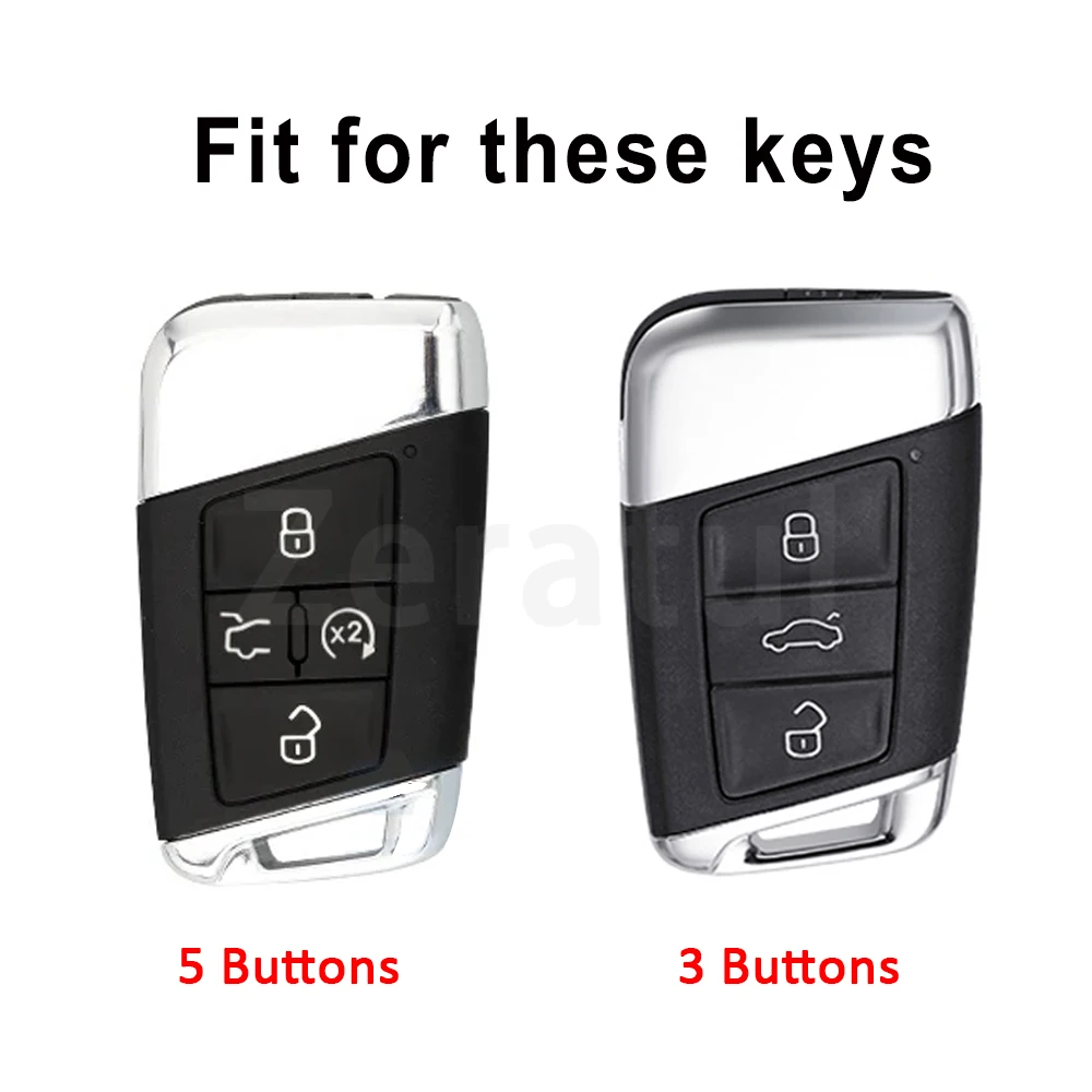 Transparent TPU for VW Volkswagen Magotan Passat B8 Skoda Superb Kodiaq A7 Car Key Case Cover Shell Fob Holder Accessories view 2
