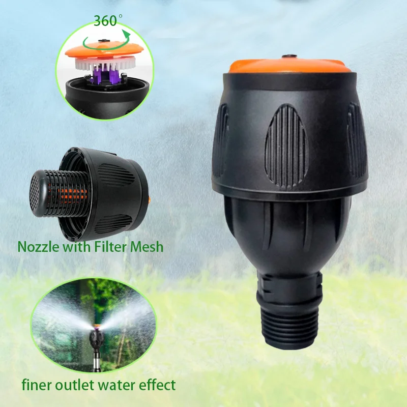 Rotating Tripod Sprinkler 360 Degree Large Area Coverage Automatic Rotating Yard Sprinkler Irrigation Watering System