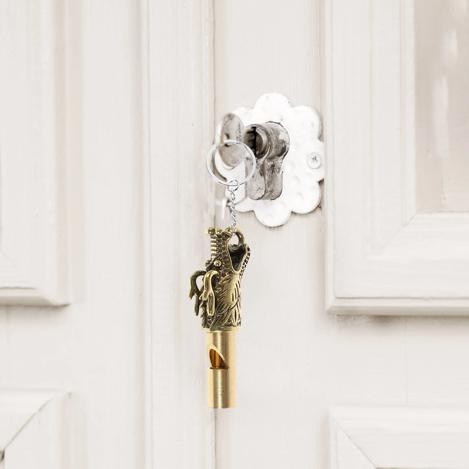 นกหวีดรูปหัวมังกร 4 ชิ้น พวงกุญแจทองเหลือง รูปสัตว์ นกหวีดฉุกเฉิน เสียงดัง สำหรับกิจกรรมกลางแจ้ง เอาตัวรอด ตั้งแคมป์ เดินป่า กีฬา ความปลอดภัย