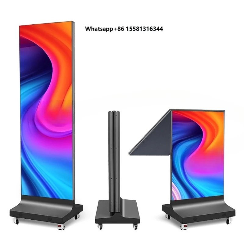 P1.86 P2 P2.5 Portable LED Display Board Foldable Indoor LED Video Wall for Poster and Banner