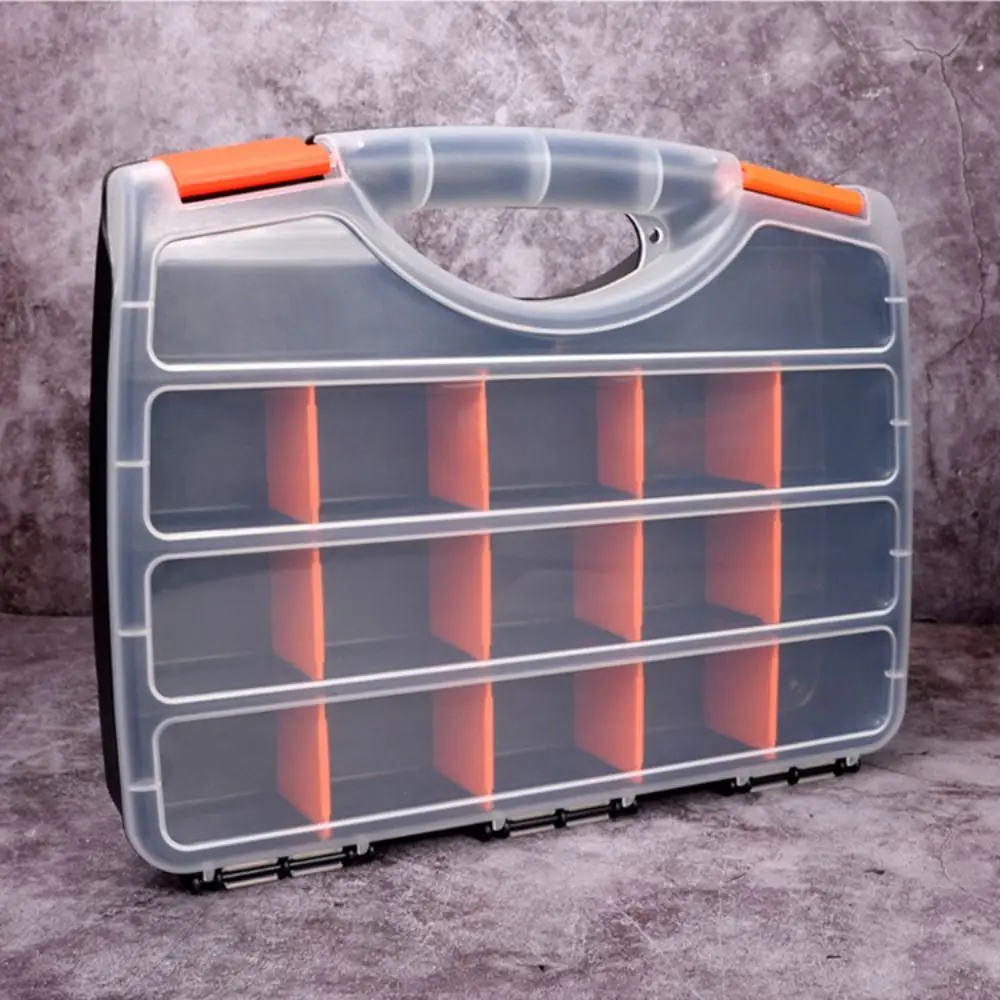 Durable Plastic Parts Box Screwdriver Hardware Tool Screw Storage Box Portable Metal Parts Auto Repair Tool Box