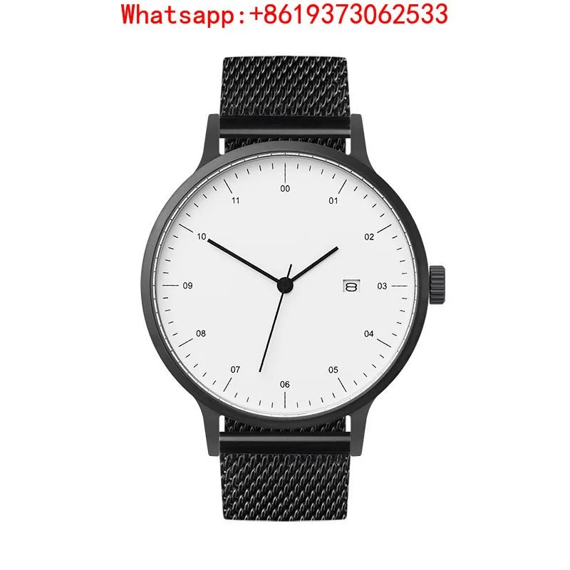 Customized New Bishuwan B30 Minimalist Design Silent Steel Belt Men's and Women's Calendar Gift Box Watch