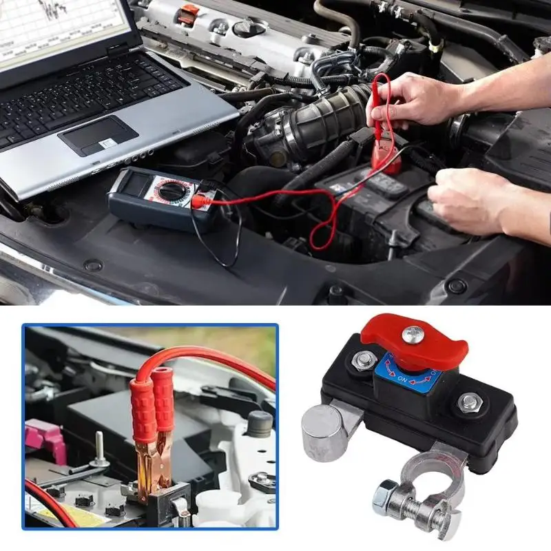 12V 24V Dual Voltage Battery Master Cut Off Switch Zinc Alloy Structure Negative Pole Disconnect For 16mm17mm Diameter Pile Hea