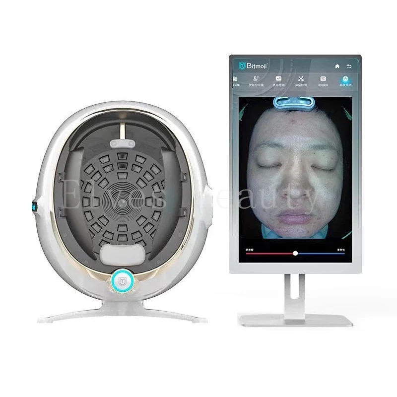 New 3D Magic Mirror AI Facial Skin Analyzer Machine Skin Tester Face Analysis Management System Scanner With 21.5 Inches Screen