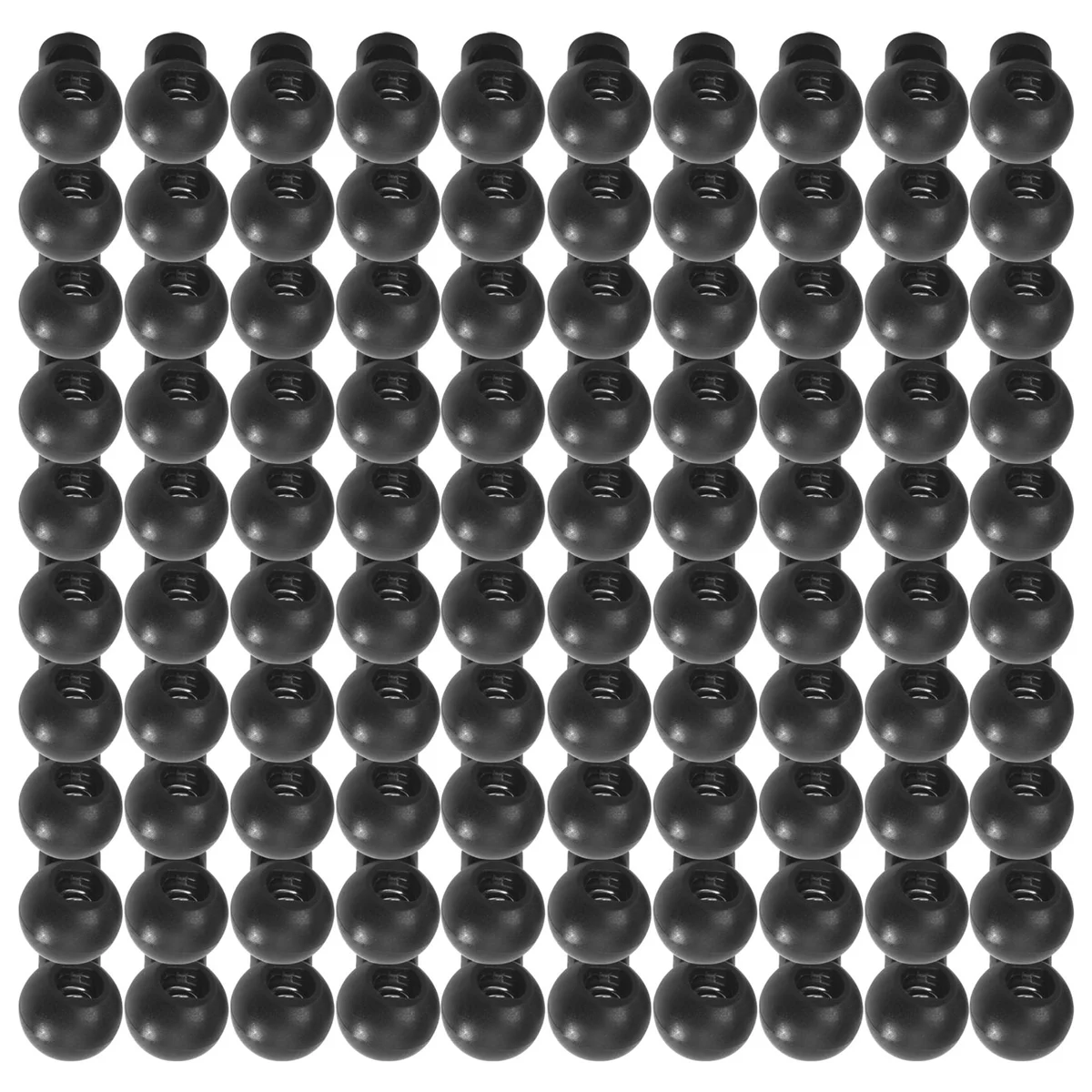 100 Stuk Koord Stop Diy Zwart Plastic Connector Koord Slot Stopper Schakelaar Cover