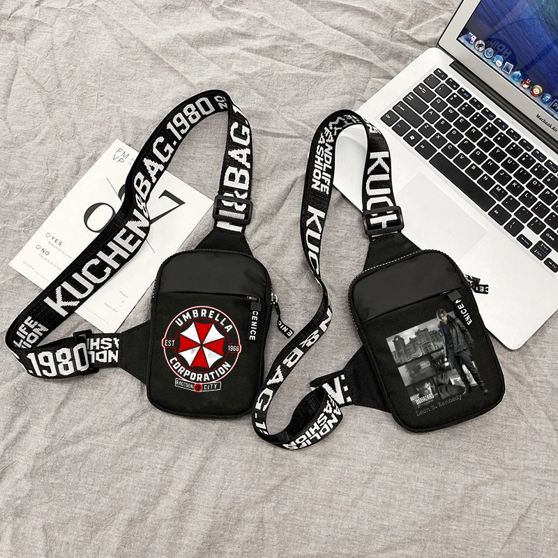 Resident Evil Sports Chest Bag Men Small Mobile Phone Anime Messenger Bags women Waist Bags Multi-Function Carry-on Bag Gift view 2
