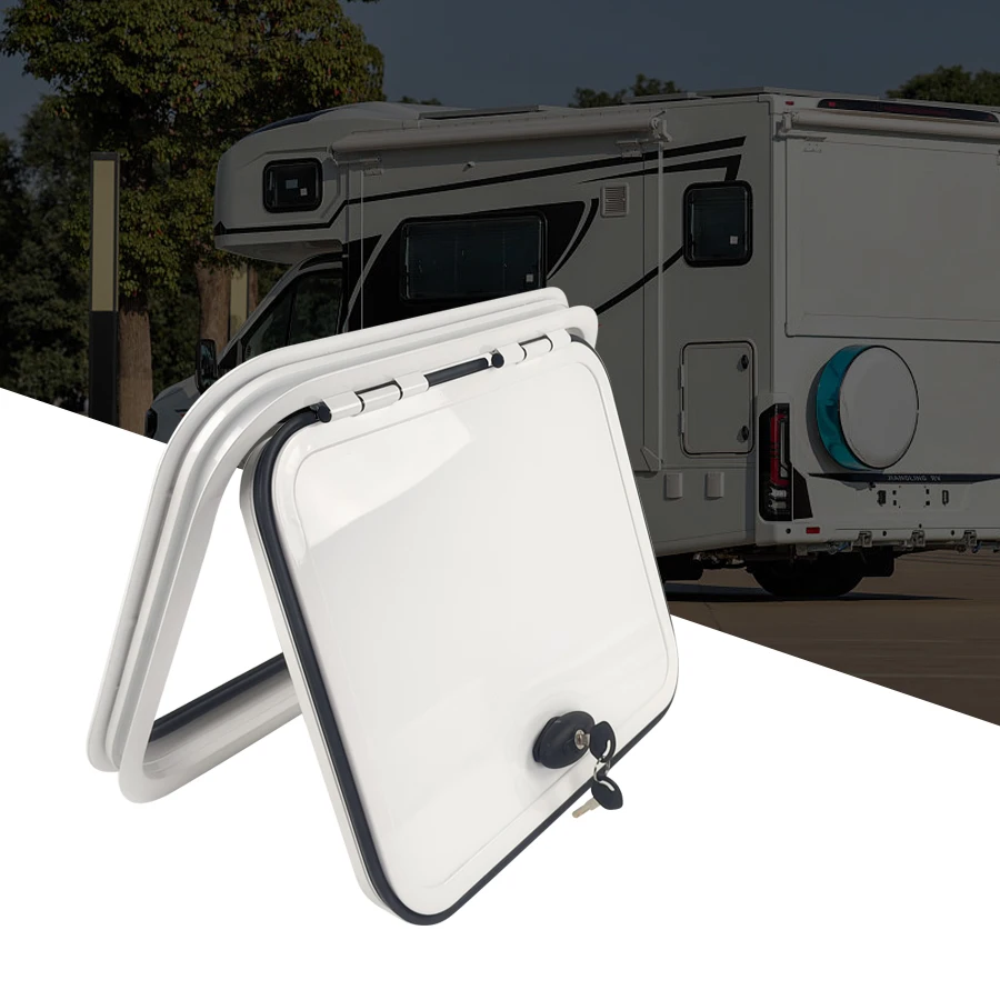 Cabin Door Hole Size 600*500mm RV Side Door  Pull-out Stove Hatch Door RV Storage Hatch RV Modified Warehouse
