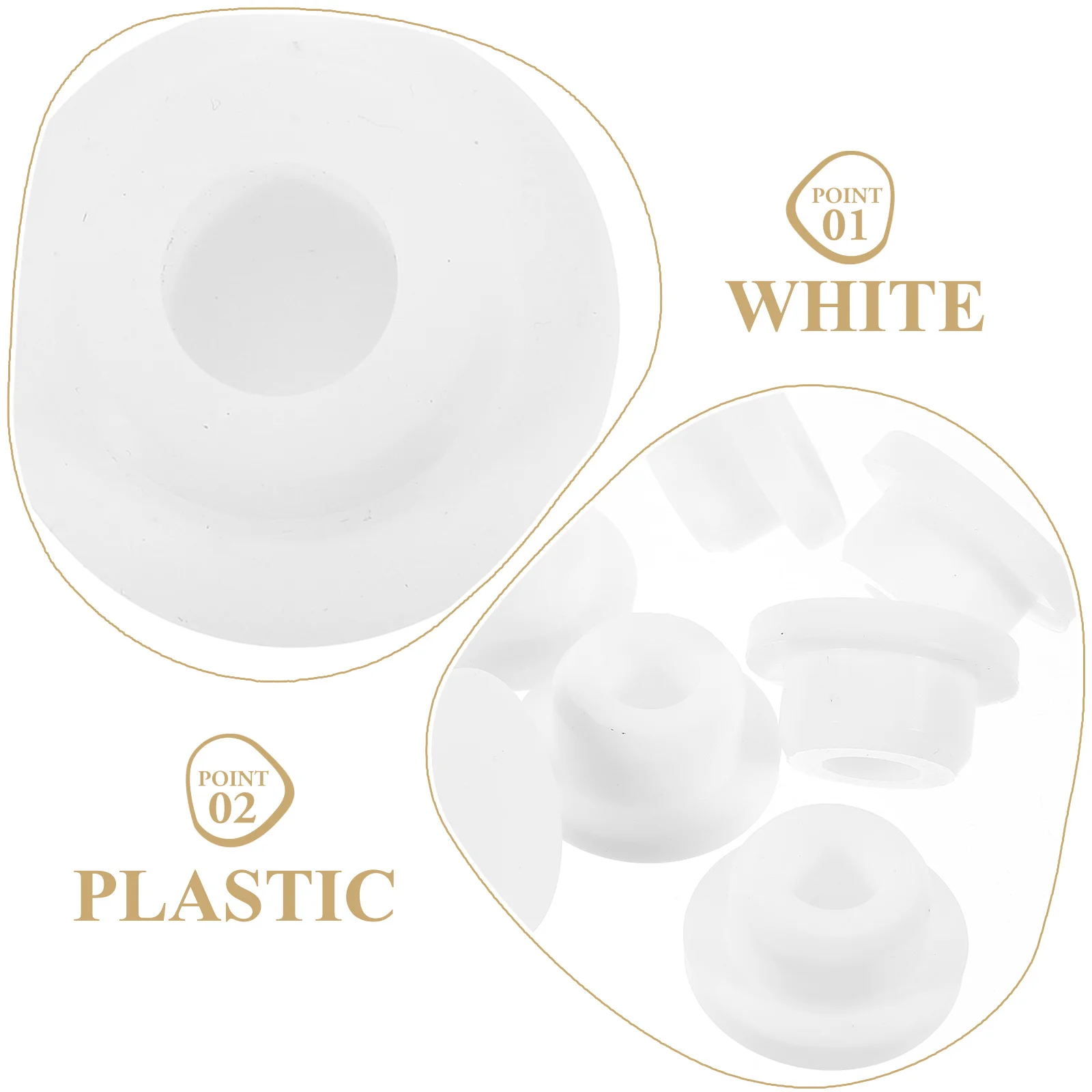 

10pcs Overflow Outlet Sealing Cover 20mm Drain Plug Stopper for Bathroom Sink Basin Covers Waterproof Kitchen Supplies