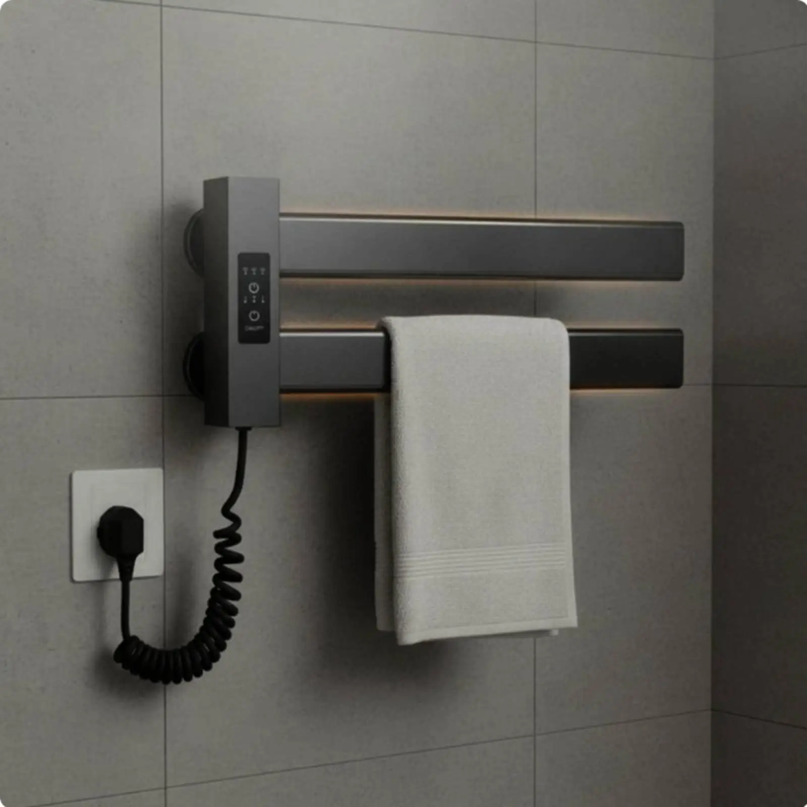 Smart Towel Heating Rack easy Installation Electric Towel Warmer Quick Dehumidifying Lavatory Heater