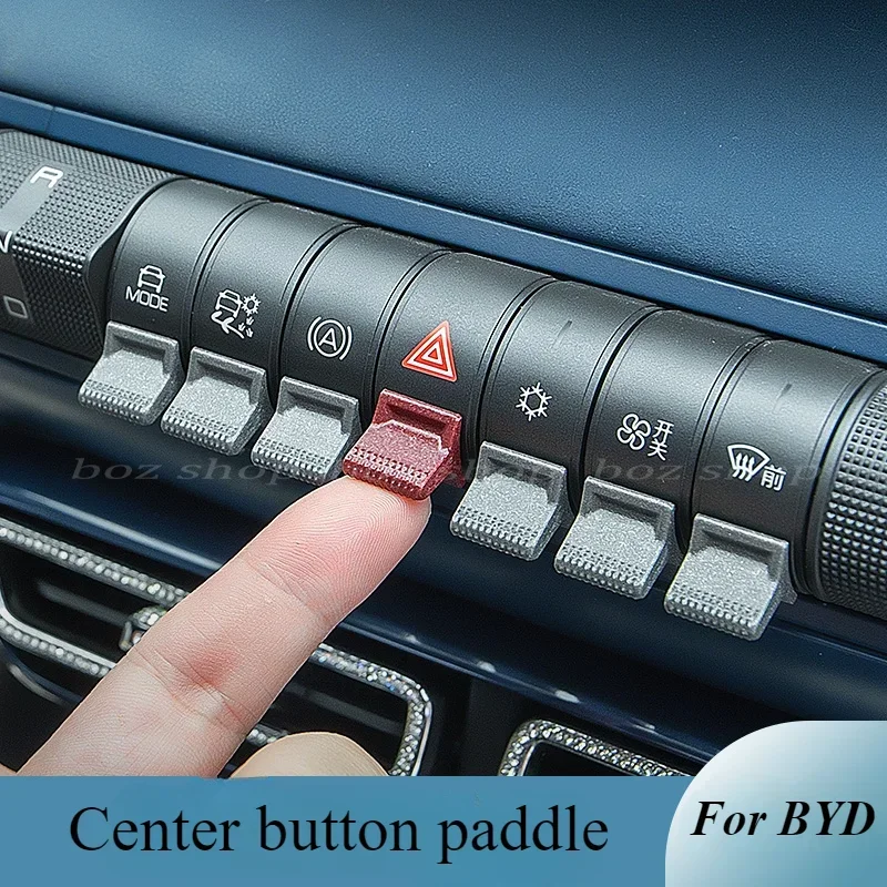 For BYD Dolphin Seagull Car Central Control Button Paddle Air Conditioning Gear Aircraft Button Sticker Knob Switch Accessories