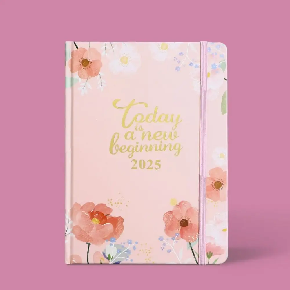 

Блокноты-планировщики A5 2025, плотная бумага, 160 страниц, английский блокнот, многофункциональный дизайн на резинке, расписание даты