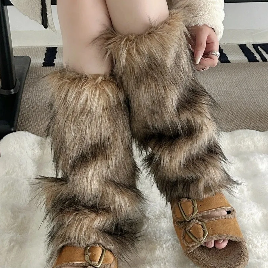 

Women's Y2k Hot Girl Socks Warm Boot Covers Imitation Fur Fur Foot Covers Furry Knee Pads Leg Covers Cosplay Costume Accessories