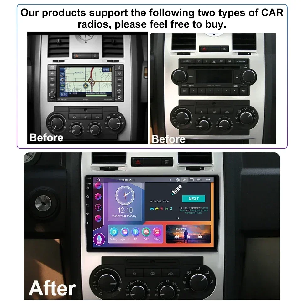 SEPTON Car Audio System for CHRYSLER 300C 2004 - 2011 8/256G Wireless Carplay GPS BT 4G Net Car Radio Vehicle Audio Installation