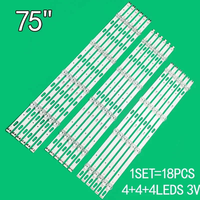 Per Samsung striscia di retroilluminazione a LED da 75 pollici per BN96-50310A 50311A 50312A UN75TU7000 UN75TU700D UN75TU8000 UN75TU8200 CY-BT075HGEV1H