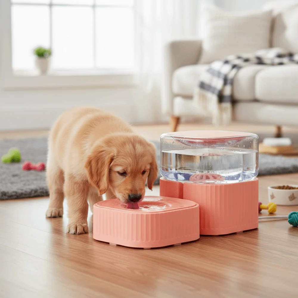 

Non-slip Automatic Pet Feeder Drinking Fountain Plastic Pet Water Feeder Detachable Cat Water Dispenser For Dogs Puppy Cats