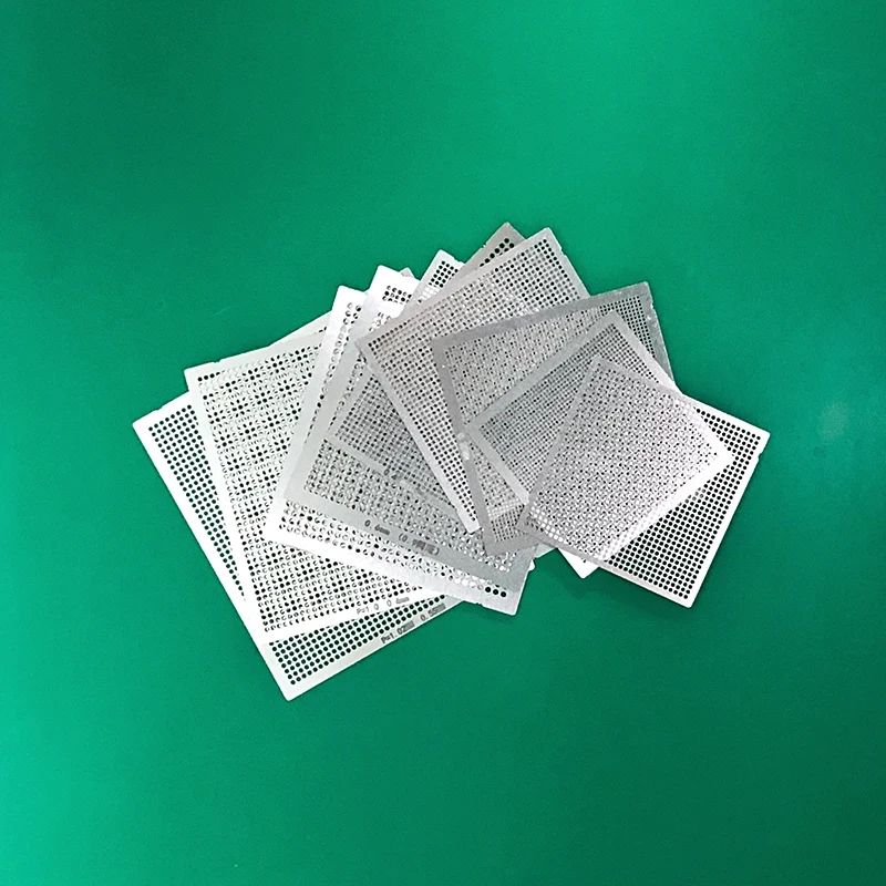 BGA 리볼링 키트 칩 재작업 수리 IC용 범용 스텐실, 0.25 ~ 0.76mm, 10PCs