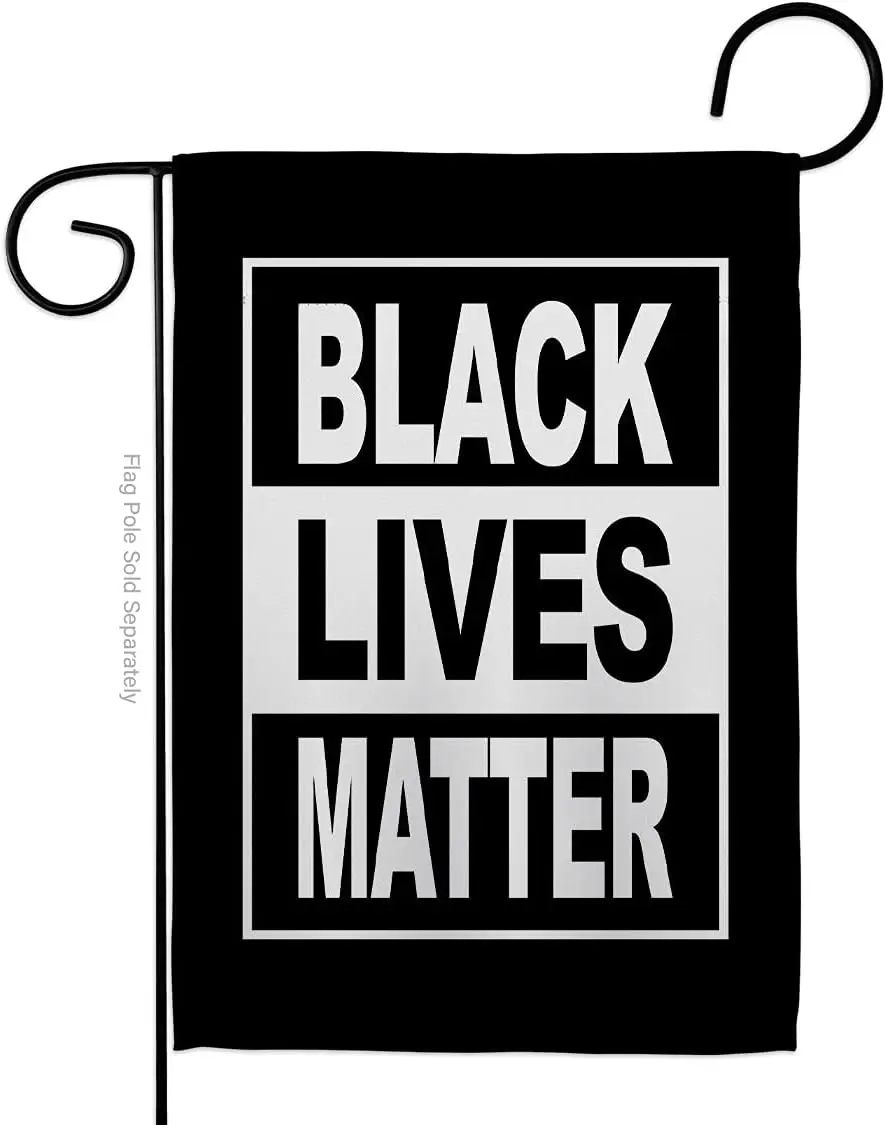 Black Lives Matter I Cant Breathe BLM Double-Sided Lawn Decoration Gift House Yard Banner Revolution Movement Equality Social, G