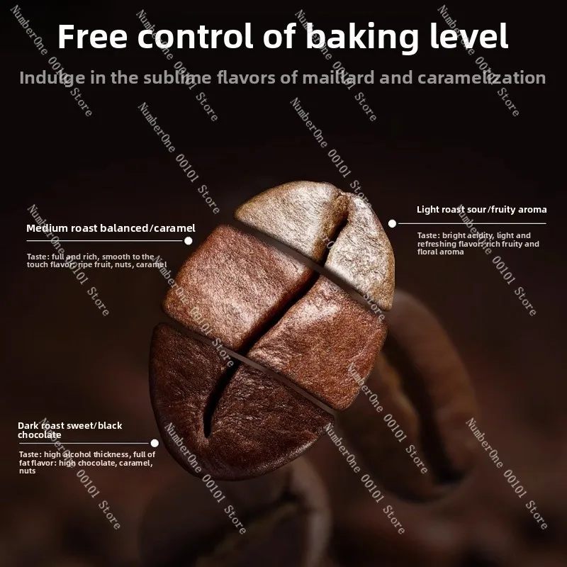 450g Commercial Coffee Bean Roaster Simulated Direct Fire with Temperature Control for Shop