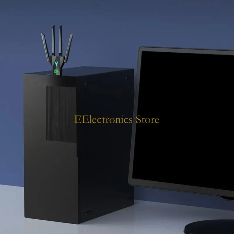 

B03C Double Band 1300Mbps USB Wireless Networking Adapter With 4 Adjustment Antennas Easy Installation Not Require Driver