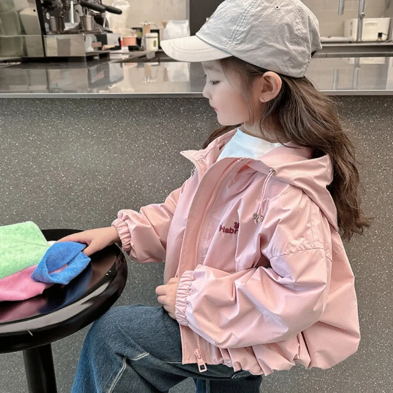 Girls Coat Overcoat Jacket Windbreak Outerwear 2024 Loose Spring Autumn Cotton Plus Size Teenagers Children\'s Clothing