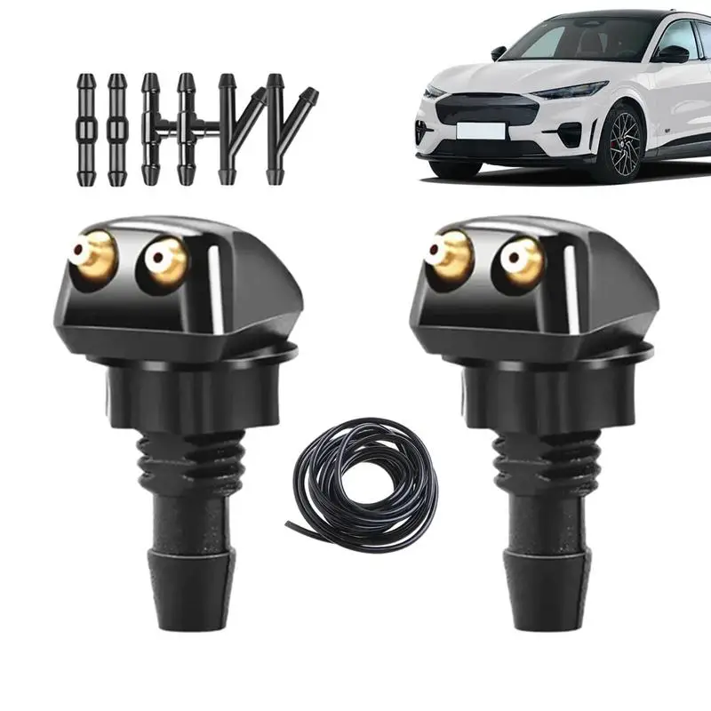 

Car Windshield Wash Kit Window Water Spray Sprinkler Jet 360 Degree Rotation Washer Nozzle For Windshield Detailing Most Car