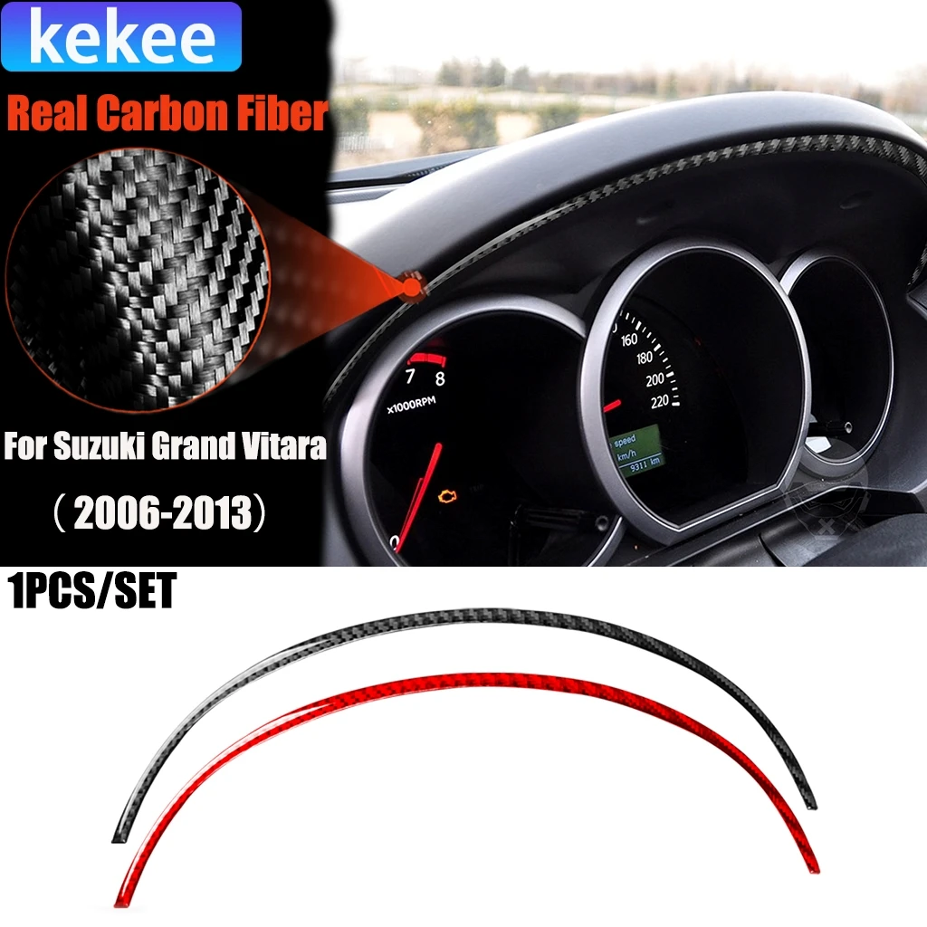 

Carbon Fiber Car Accessories Dashboard Speedometer Strip Interior Trim Cover Soft Sticker For Suzuki Grand Vitara 2006-2013