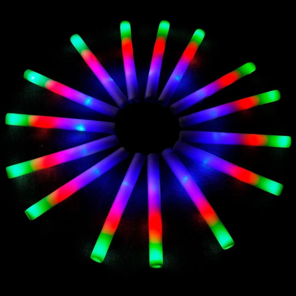 53Pcs Foam Glow Sticks Bulk,Bietrun Light Sticks for Parties Ultra Durable,LED Light up F