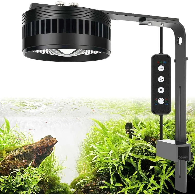 

Aquarium Clip-On Stream Light with Controller, LED Fish Tank Light with 3 Modes (White/RGB/Full ), Timer & 6 Bright