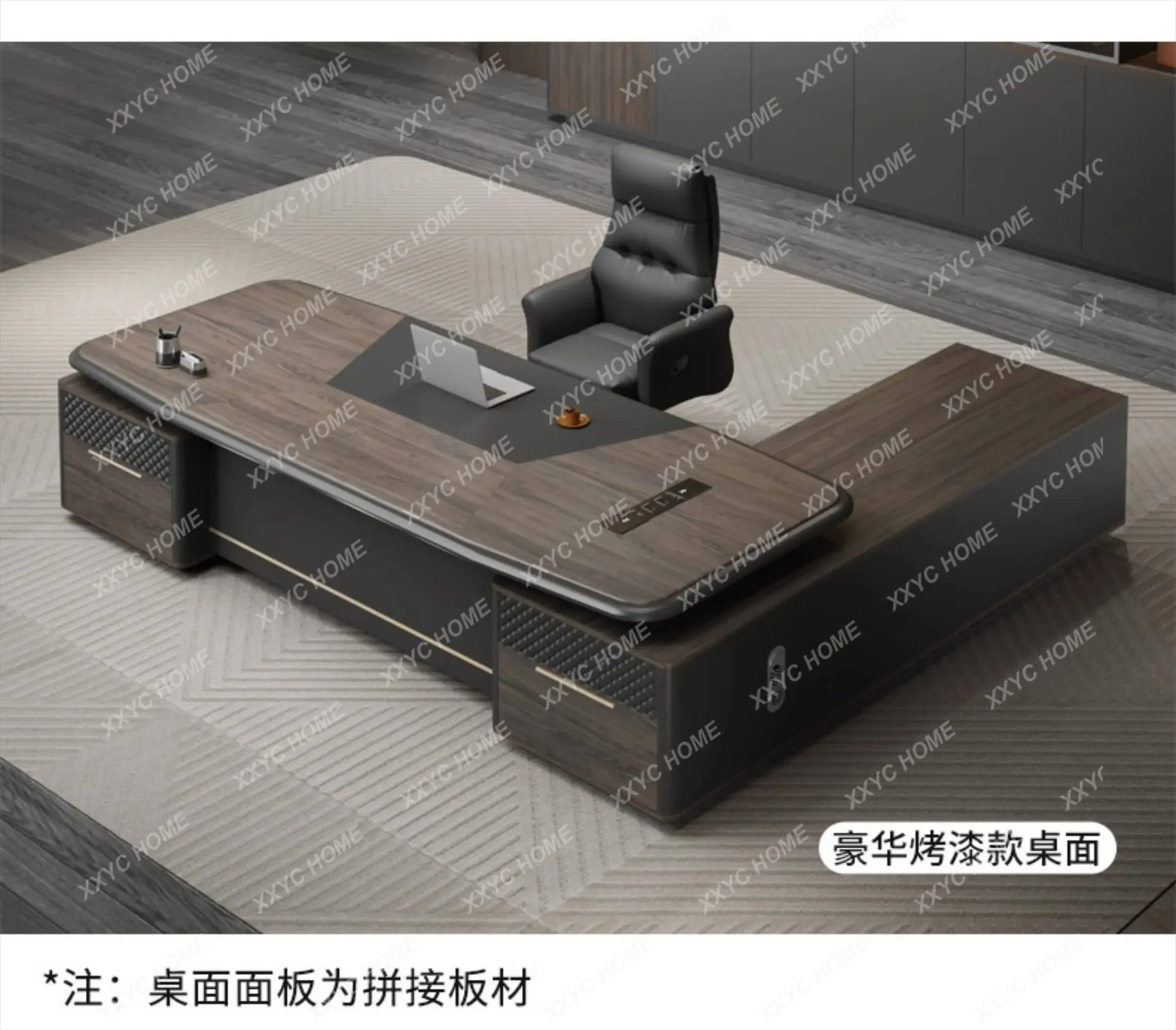 XXLuxury L Shaped Computer Desk Gaming Seating Modern Organizer Workshop Office Chair Auxiliary Filing Cabinet Boss Furniture