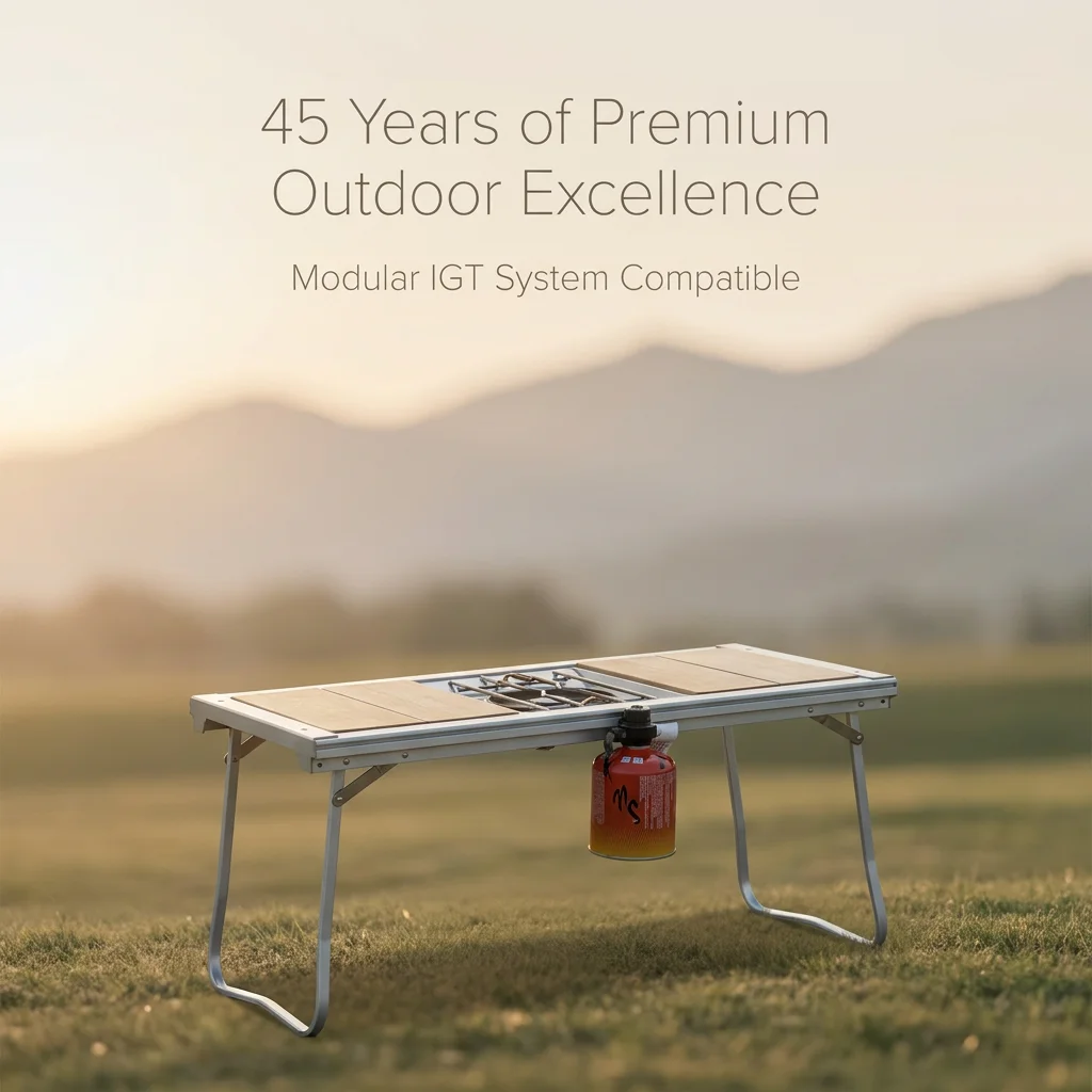 Outdoor Furniture Teak Wood - Glamping Outdoor Klapptisch IGT Aluminiumlegierung Teakholz-Kombination