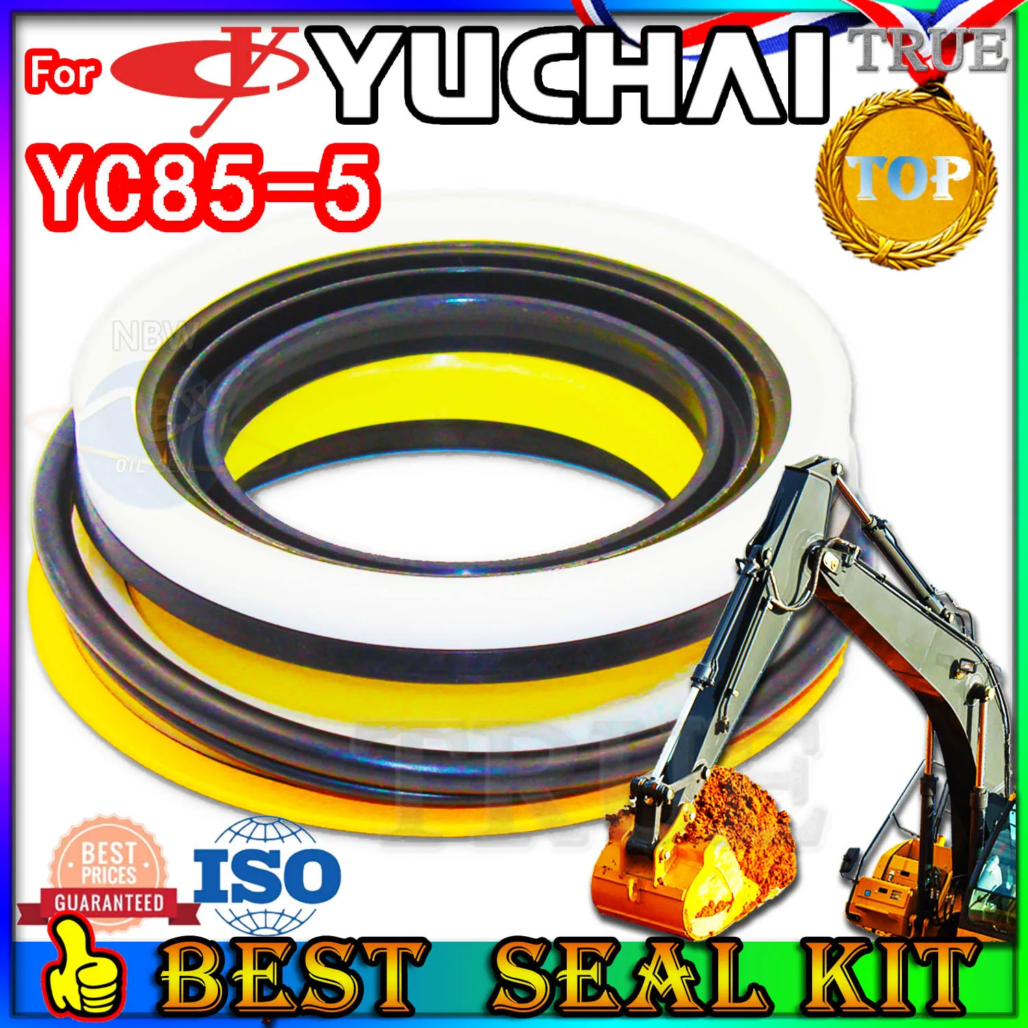 

For Yuchai YC85-5 Oil Seal Repair Kit Boom Arm Bucket Excavator Hydraulic Cylinder YC85 5 Track Spovel Hammer Construction Tool