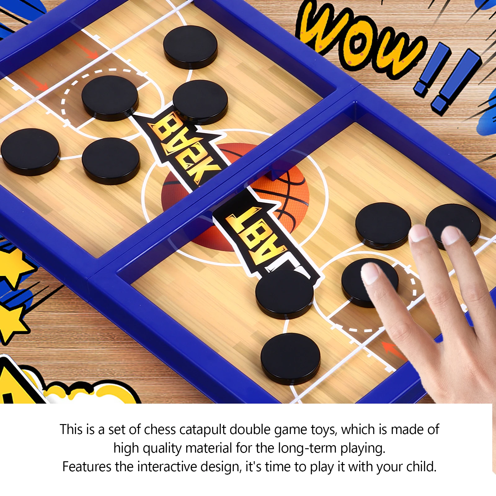 

1 set 1 Set Double Ejection Chess Board Interactive Desktop Catapult Plaything For Kids Safe Material Developmental Educational