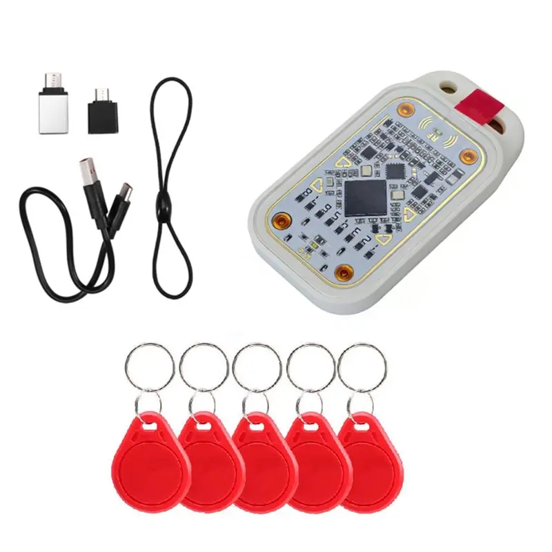 【gadget-numErique】lecteur-emetteur-d'emulateur-de-puce-intelligente-chameleon-v30-rfid-id-ic-125khz-1356mhz-copieur-de-cartes-et-de-balises-intelligentes-5-cles-uid