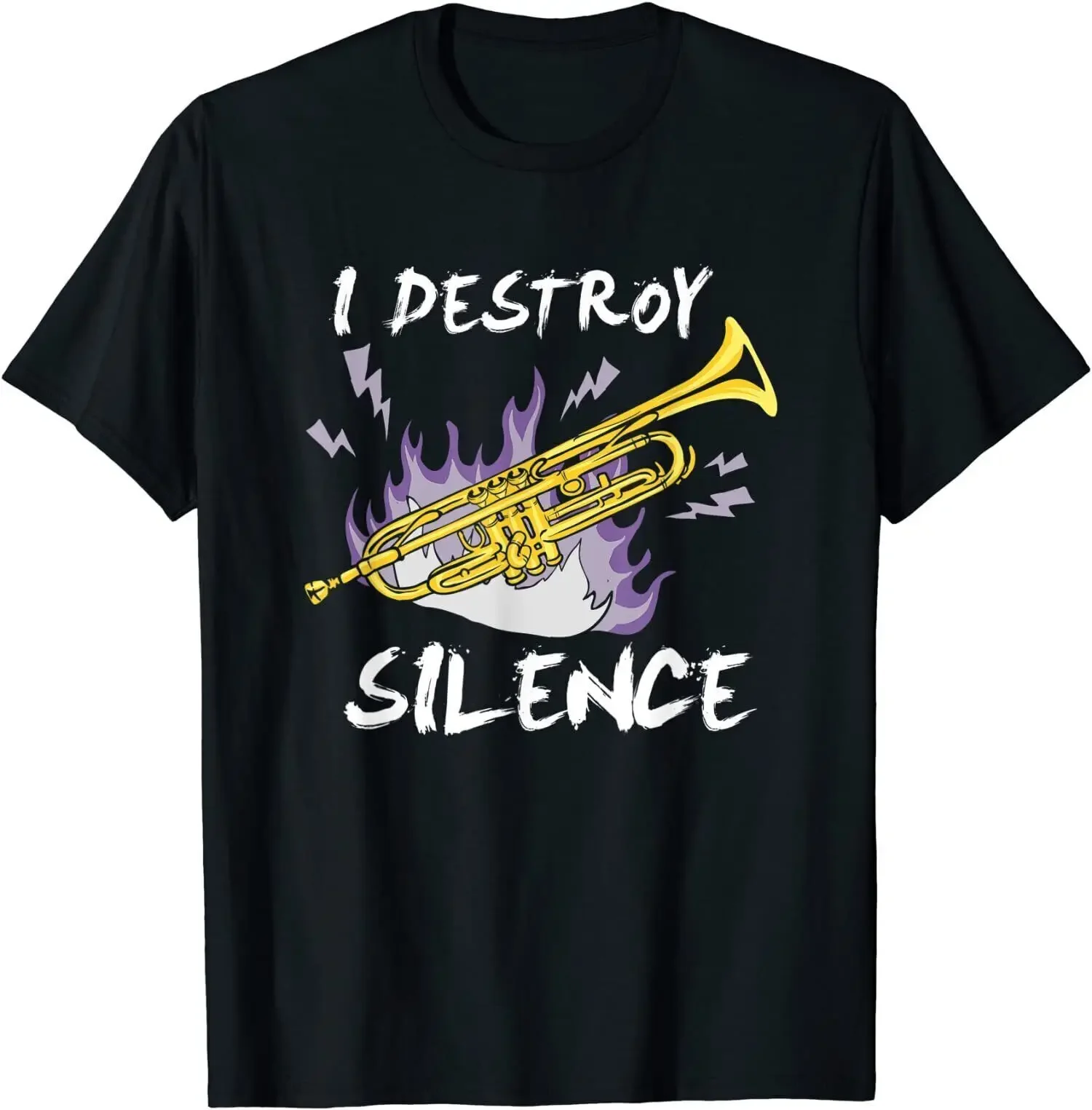 NEW LIMITED Trumpet Player Gifts - Funny I Destroy Silence Trumpet T-Shirt