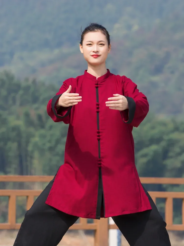 Kun Master Wushu Clothing Kung Fu Dress Tai Chi Clothes Martial Art Uniform Middle Length Unisex Women And Men 2023 New Style