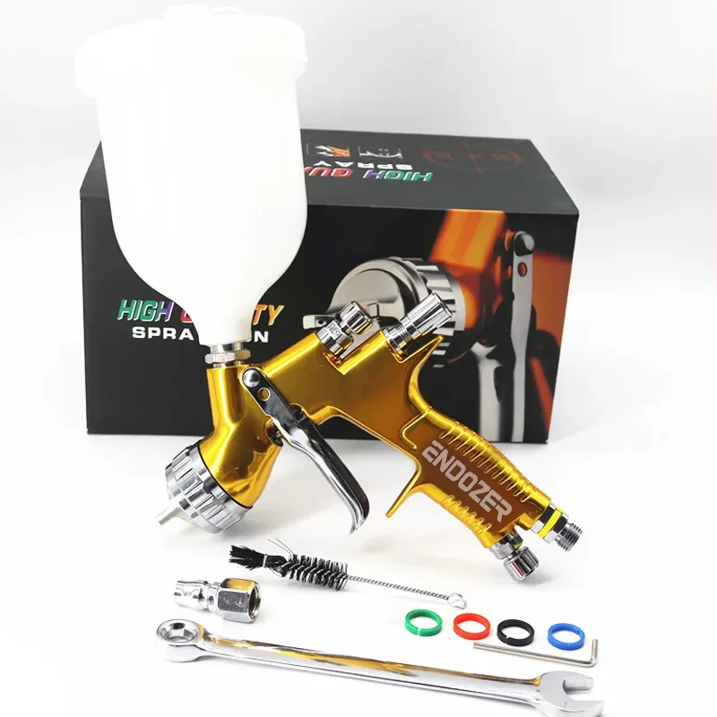 

Professional Spray Gun ENDOZER HVLP Car Paint Spray Gun 1.3/1.8mm Nozzle Paint Gun Water Based Air Spray Gun Airbrush