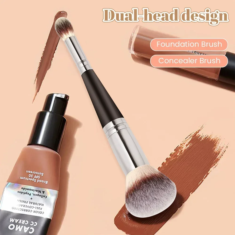 2 in 1 Double Head Foundation Make Up Brush Concealer Brush Shadow Blush Soft Brush Beginner Basic Beauty Cosmetic Tools