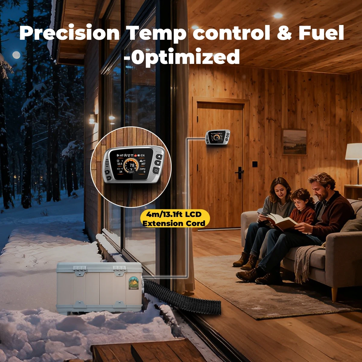 8KW 12V/110-240V Cassetta degli attrezzi TB10 Riscaldatore ad aria diesel LCD e bluetooth con modalità altitudine Riscaldatore di parcheggio per auto Camper Tenda