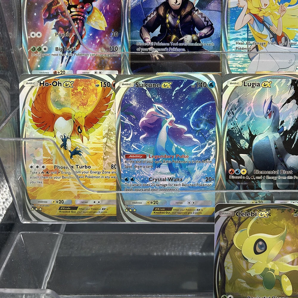 DIY Cartoon TCG Pocket Collection Card Celebi Ex Eevee Ex Dialga Ex Lillie TCG Card Engels Non-Folie Kind gift Speelgoed