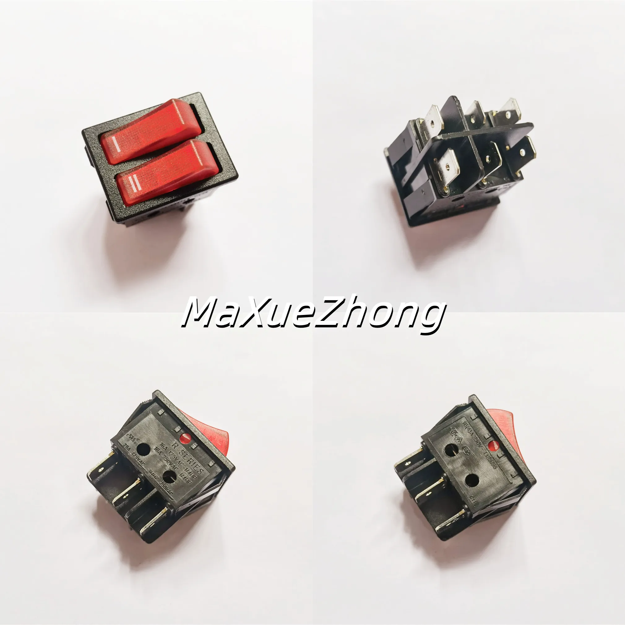 Original New 100% rocker switch R210-2C8L-BRN-W 6pin double red light