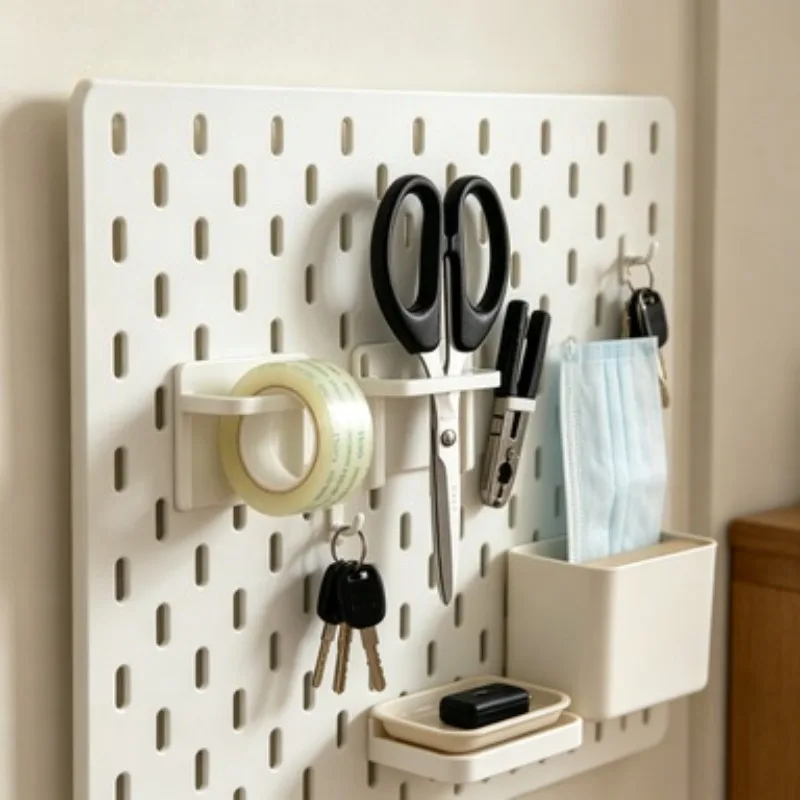 U‑Shaped Pegboard Hooks,  Snap‑on Storage Brackets for Tape Scissors Tools, Wall Organizer Hooks for Desk Home Craft Workstation