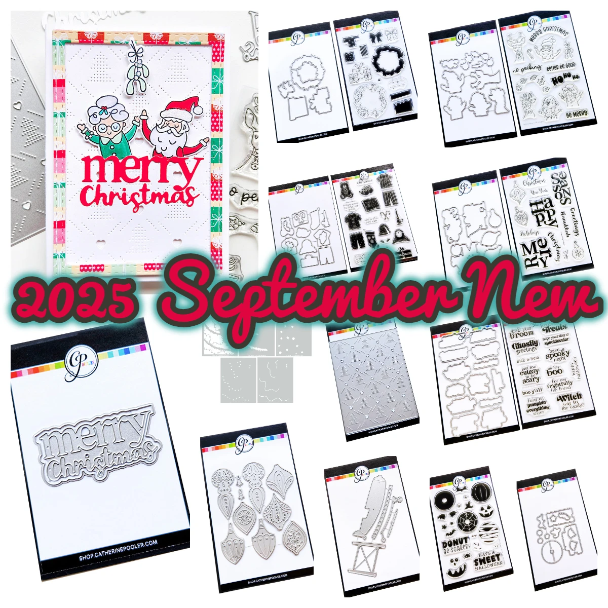 

2025 New Dies and Stamps Merry Christmas Santa's Crew Holiday Sentiments Stamps Die Stencils DIY Scrapbooking Paper Card Carft