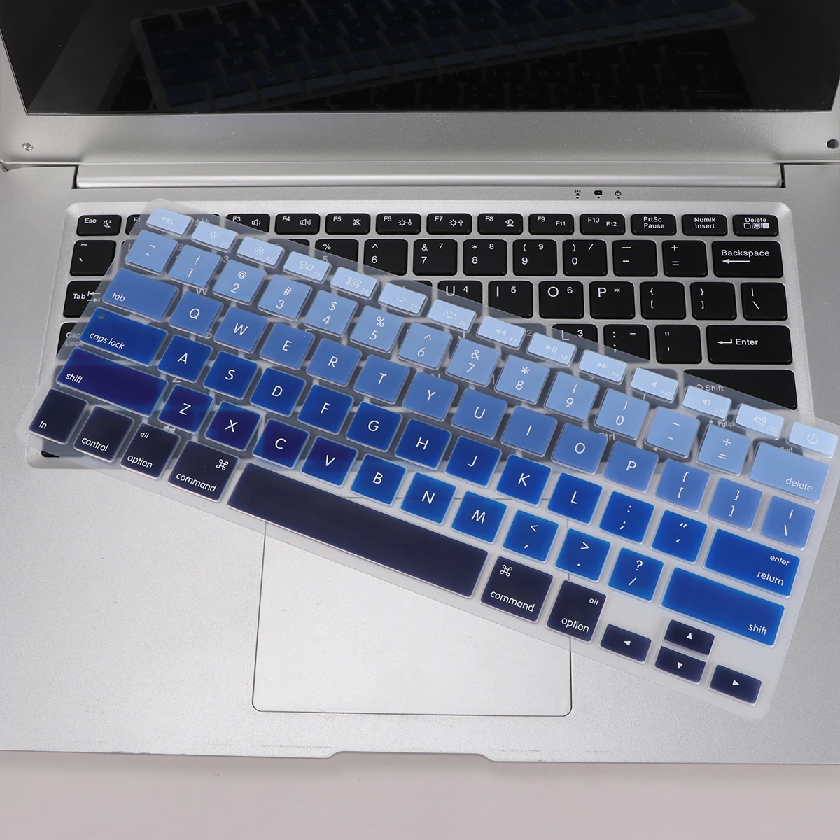 

2pcs Keyboard Cover Durable Keyboard Film Fashion Keyboard Protector Compatible for Pro Air A1466 A1466 A1502 (Blue)
