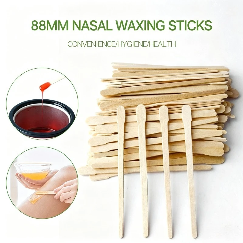 Disposable Beeswax Stick for Hair Removal Wax Paper Waxing Stick Waxing Eyebrow Trimming Stick Waxing Stick 88mm Pointed Tip