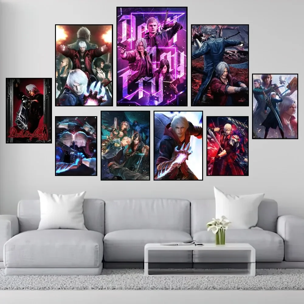 

Game D-Devil May C-Cry Poster Prints Wall Painting Bedroom Living Room Decoration Office Home