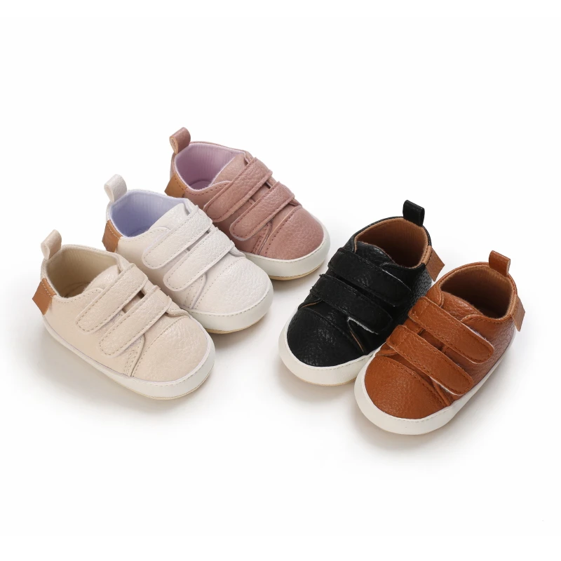 

Newborn Baby Shoes Boys Girls Toddler Shoes Toddler Sneakers Rubber Non Slip Soft Sole Infant First Walkers 0-18 Months