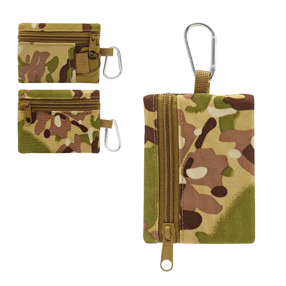 1PCS Mini Tactical Wallet Men's EDC Molle Pouch Portable Key Card Case Coin Purse Hunting Bag Zipper Pack Multifunctional Bag