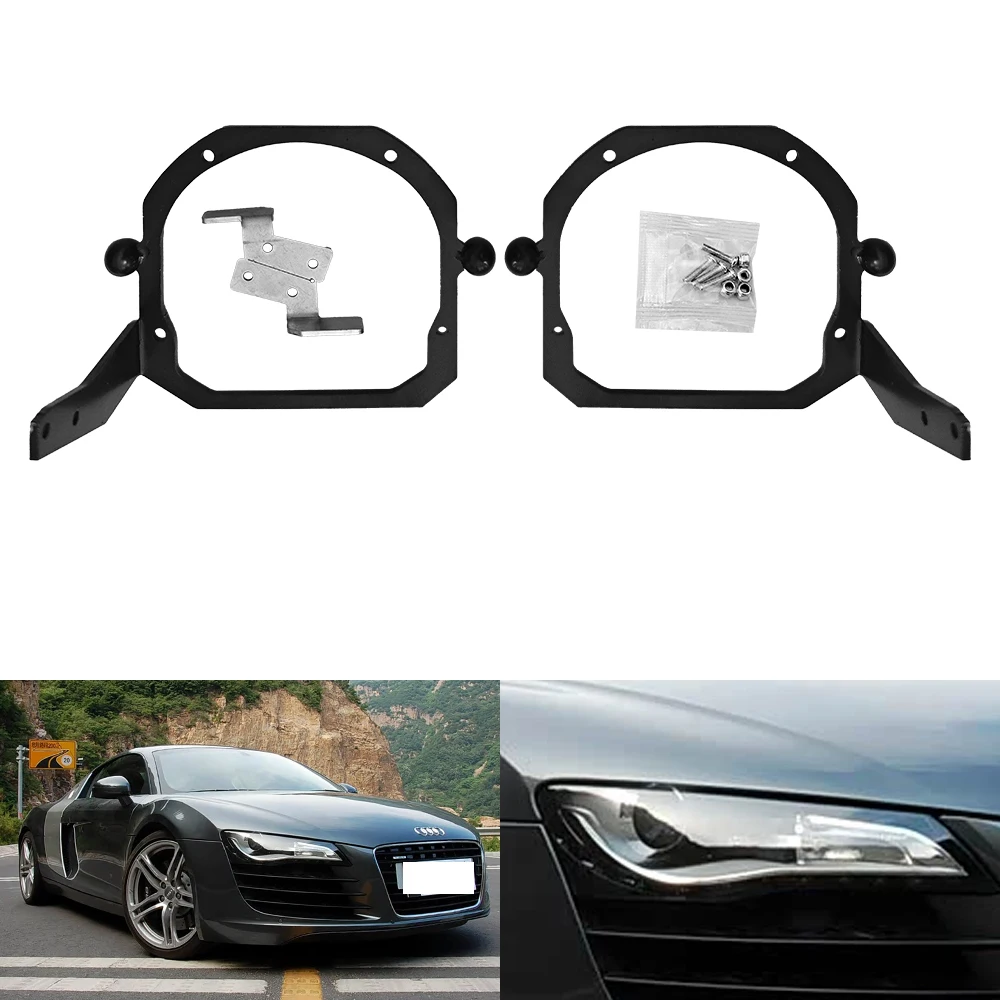 

TAOCHIS Car-Styling Adapter Frame Headlight Bracket for Audi R8 2007 Hella 3R 5 Projector Lens Retrofit Kit