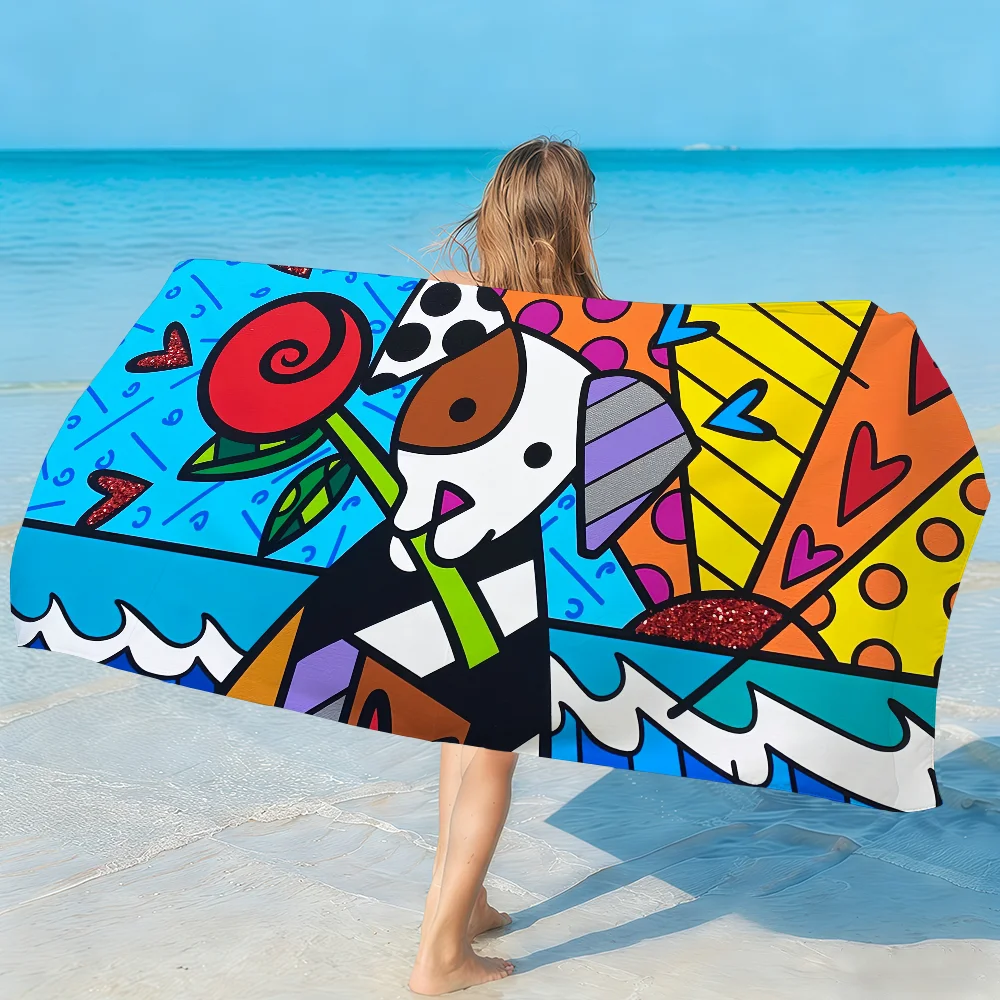 Pop Art R-Romero B-Britto-S Towel Soft Lightweight Anti-Sand Large Beach Towel Quick-Drying Bath Sports Family